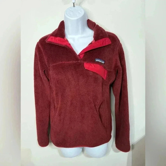 Patagonia Maroon Burgundy Retool Pullover-Women's Sizs XS - Picture 4 of 6